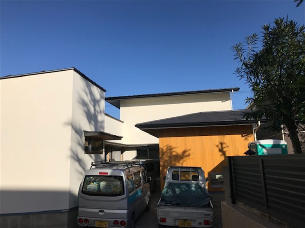 愛知県一宮市　「一宮のコートハウス」　木の家　現場