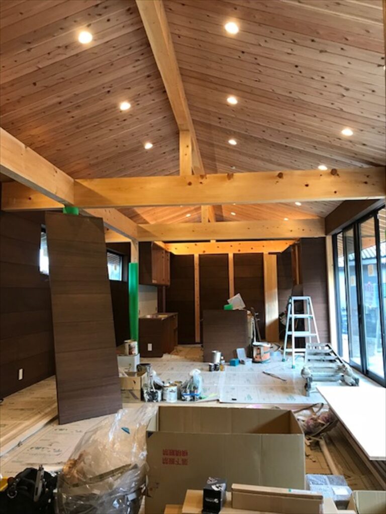 岐阜県可児市　「御嵩の家」　平屋　木の家　現場