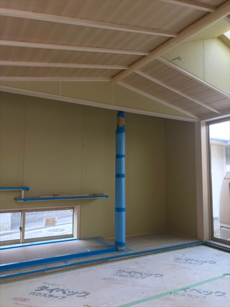 愛知県一宮市　「一宮のコートハウス」　木の家　現場