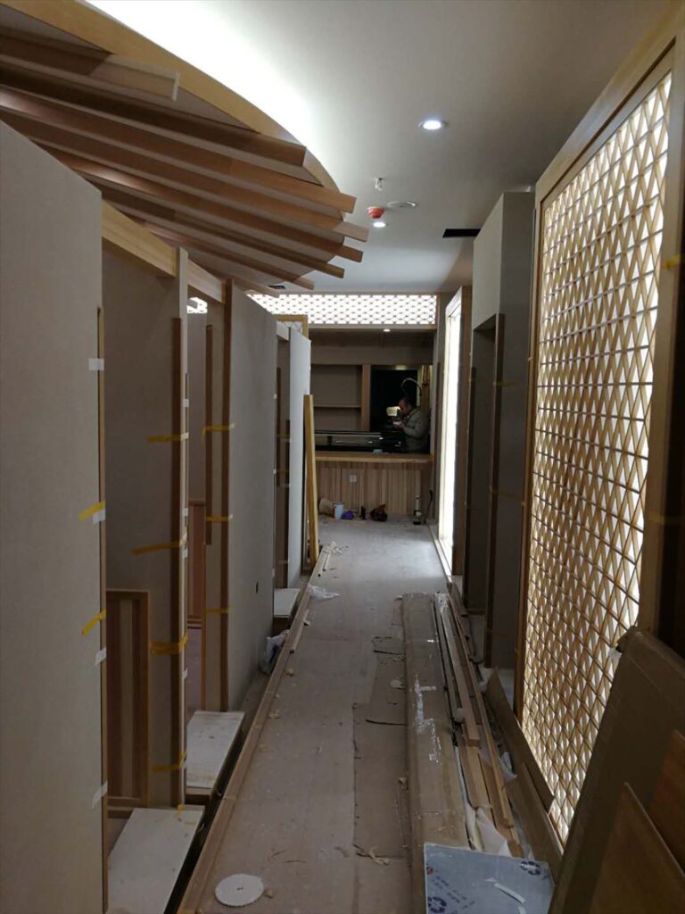 中国張家港　「日本料理」　店舗　現場監理