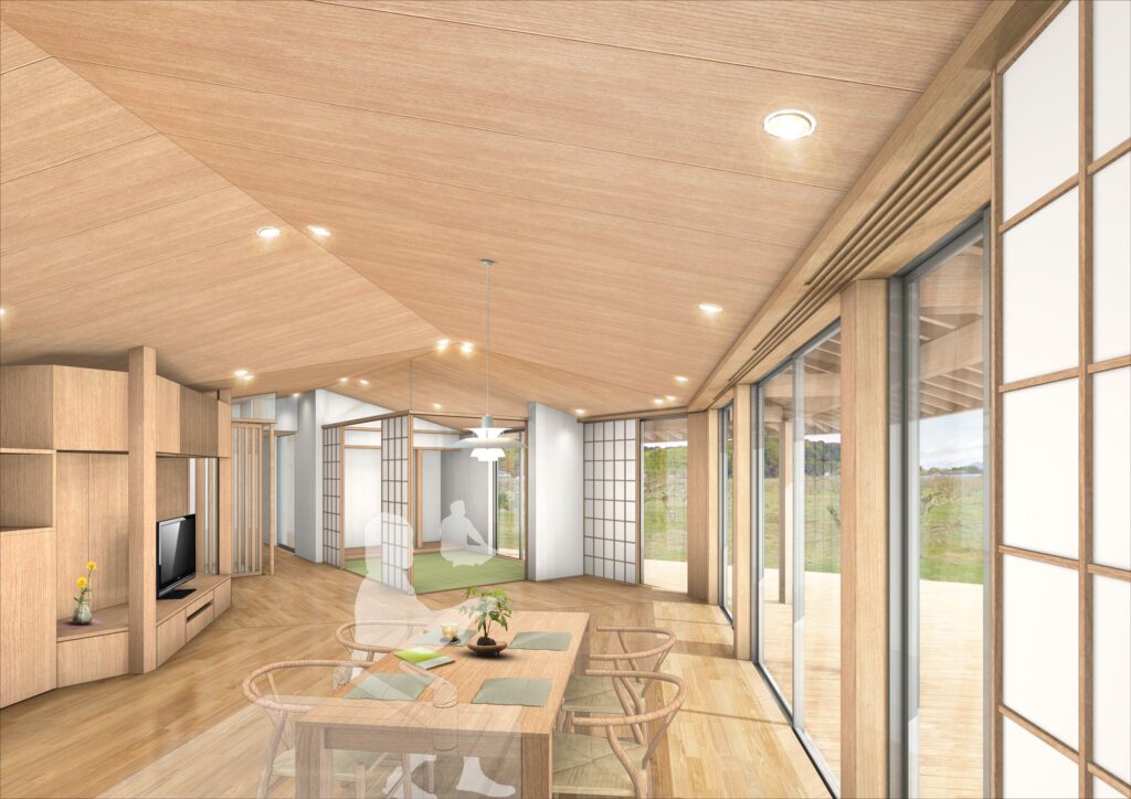 岐阜県本巣市「本巣の家」木造平屋建　現場